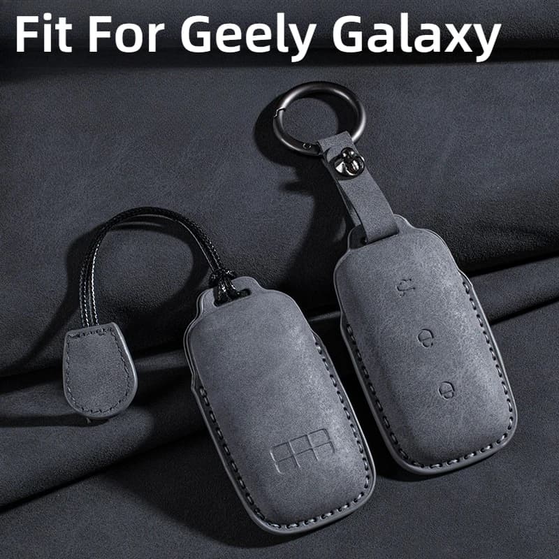 Fit For Geely Galaxy E5 L7 L6 Starship 7 EMi E8 A7 Star Shine 8 Car Key Card Holder Smart Card Case Suede Protective Shell