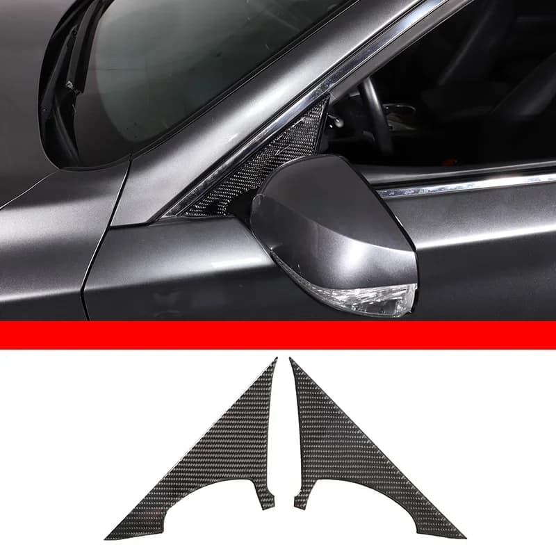 For Infiniti Q50 Q50L 2015-2022 Soft Carbon Fiber Car Exterior Mirror Base Panel Sticker Car Exterior Accessories 2Pcs