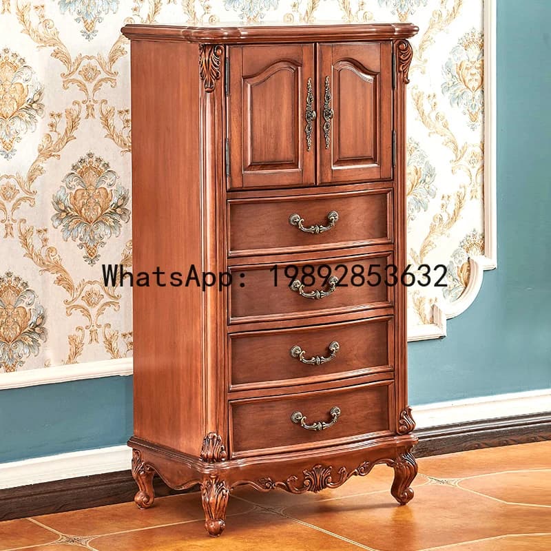 BF  Solid Wood Chest of Drawers American Retro Cabinet Drawer Cabinet Bedroom Storage Cabinet
