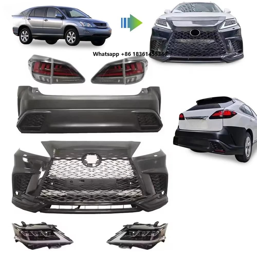 For LE-XUS 2009 2015 RX RX300 RX200T RX450 Sport Grille With Headlamp&Rea XDS Best Selling Rx 2023 F-Sport Car Body Kits