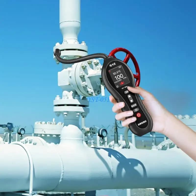 E15A Detector Refrigerants Leak Detector With Alarm LCD Screen Gas Tester HVAC Refrigeration System Detections Tool