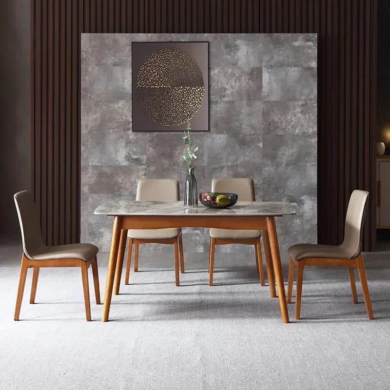 Modern Ergonomic Computer Chair with Solid Wood Frame Soft Block Cushion High Play Sponge Dining Room Home Furniture