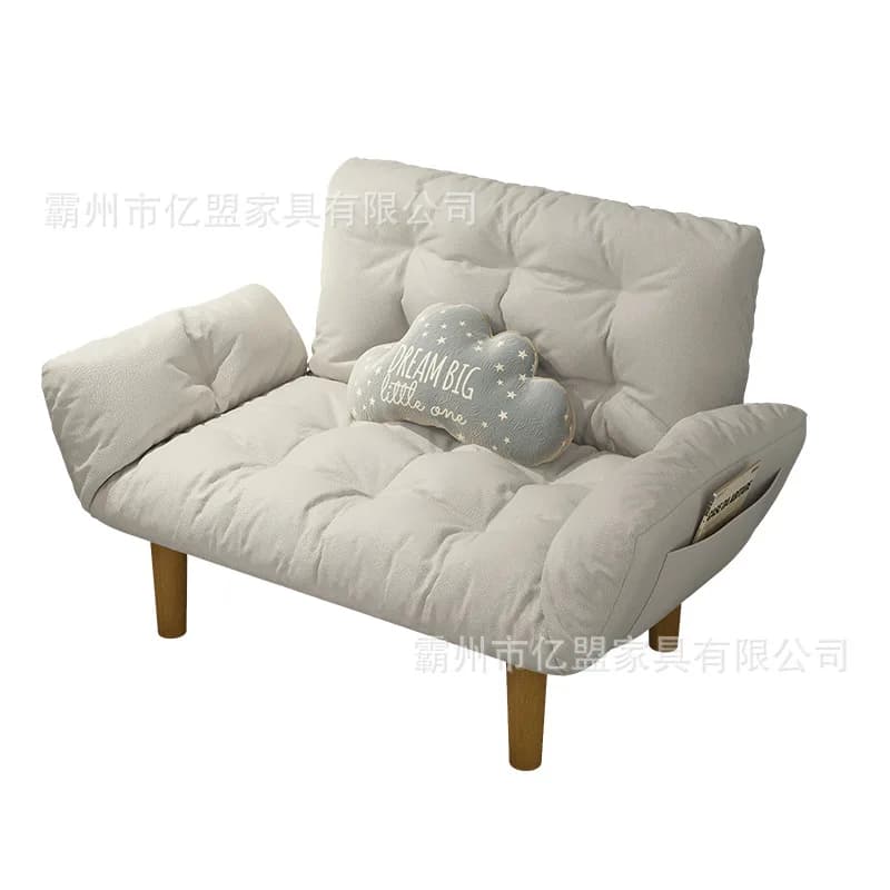 LH matte fabric double sofa living room small apartment cream wind fabric sofa