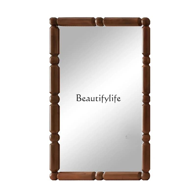 01*French retro bathroom mirror medieval wall-mounted dressing living room wall-mounted decorative mirror