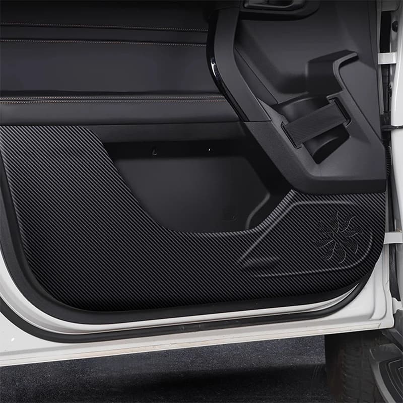 For GWM HAVAL H7 2024 2025 2026 Car Door Anti Kick Pad Carbon Fiber Leather Texture Anti Dirt Protective Sticker Auto Accessory