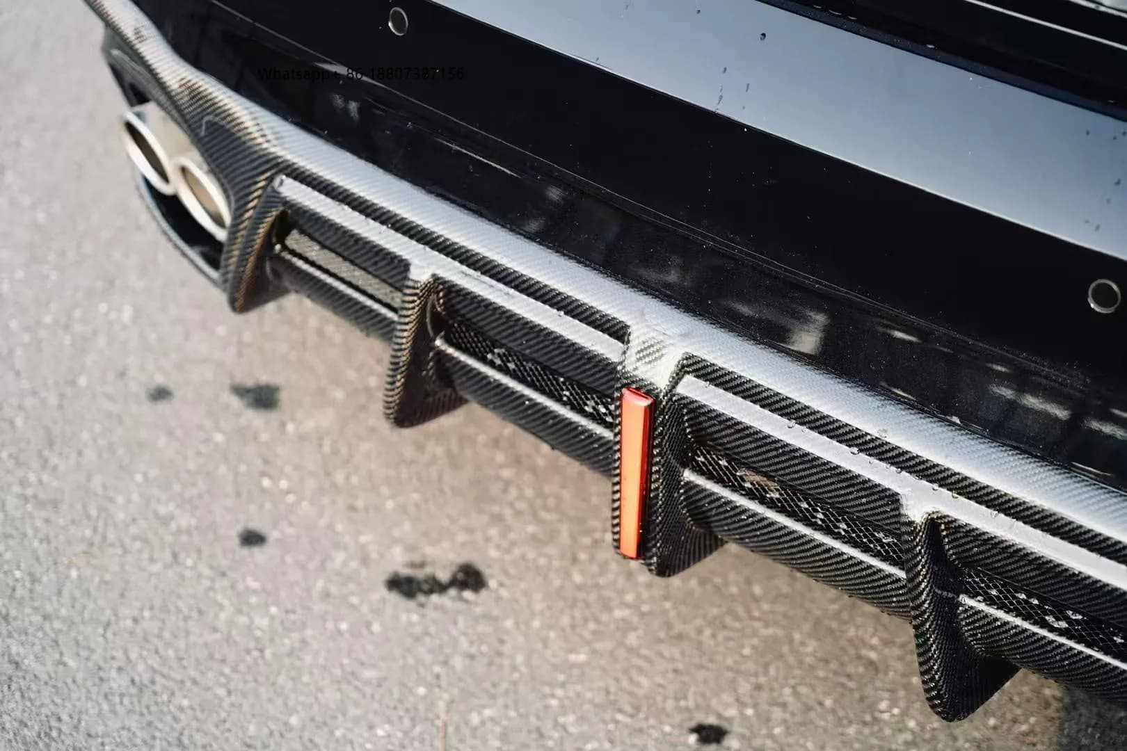 FORAudi S4 B9.5 Carbon Fiber Rear Lip Exhaust Bolt-On Lightweight Car Bumper