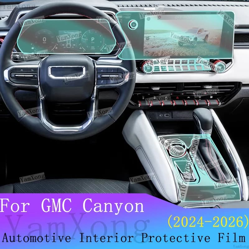 For GMC Canyon Car interior Kit Protection Film Navigation Dashboard screen Sticker Center Gear Panel scratch Transparent Film