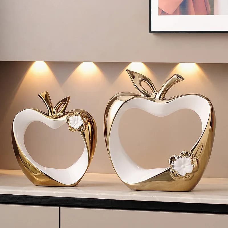 2Pcs/Apple TV Cabinet Decoration Light Luxury High End Modern Home Living Room Entry Entrance Wine Cabinet New Year and Spring F