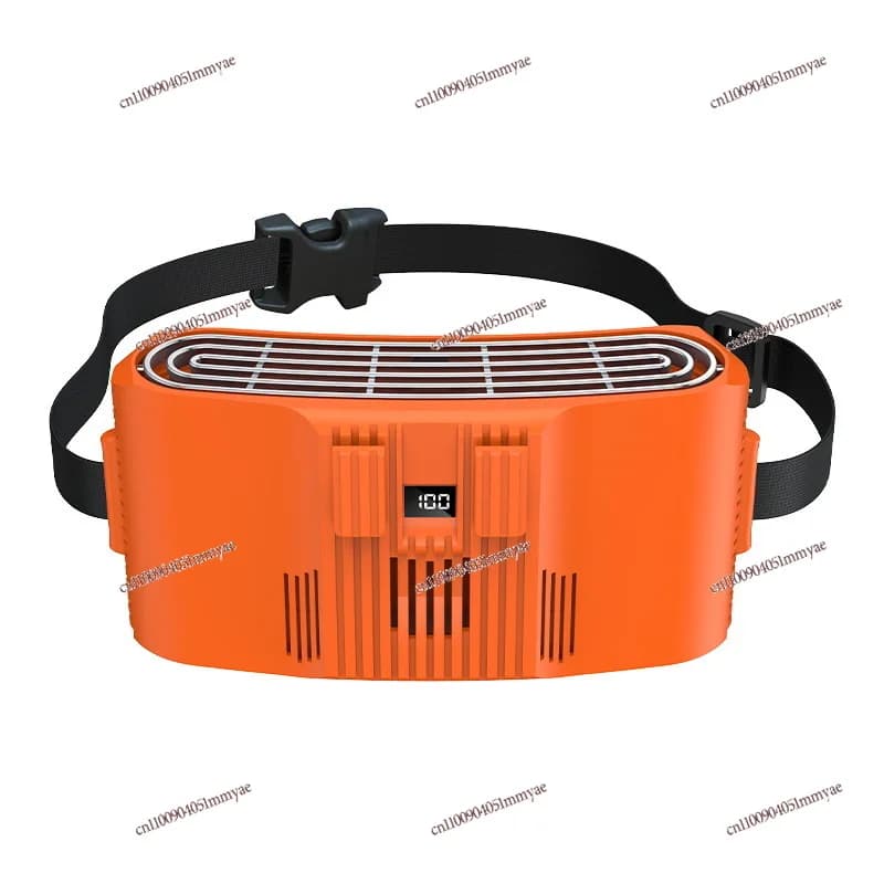 Small waist electric fan, portable at the construction site, long standby outdoor work, silent and USB charging