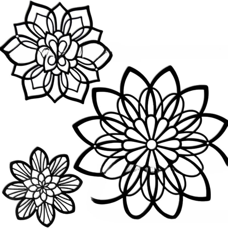 Metal wall decoration flowers, living room bedroom home decoration, artistic wrought iron wall decoration