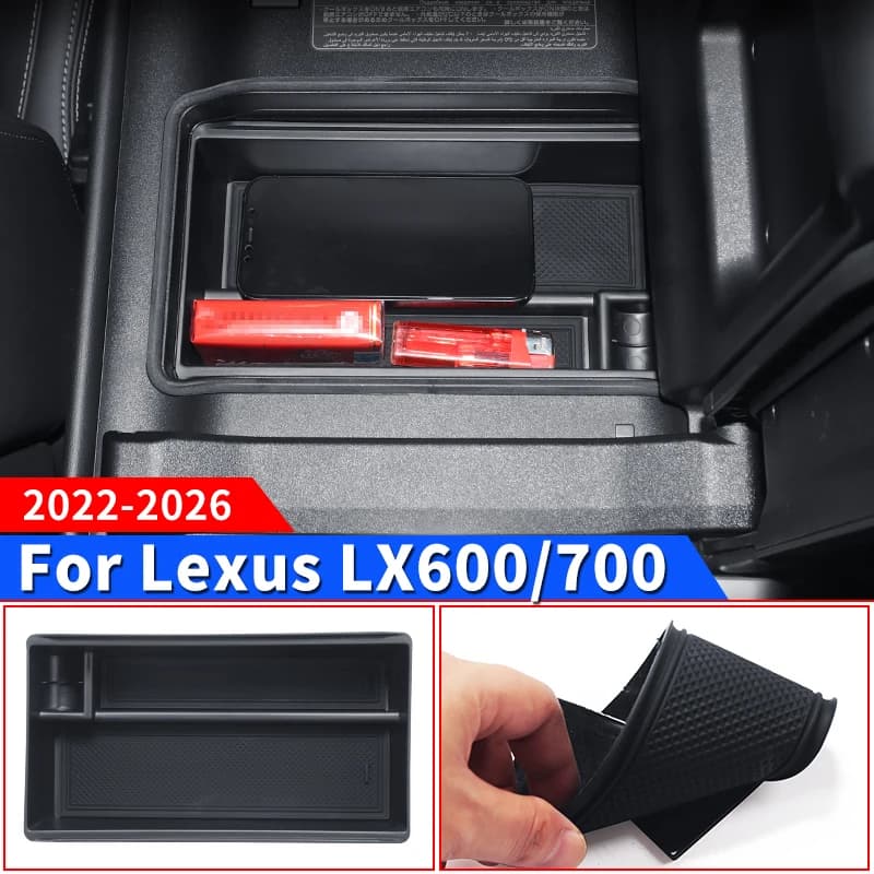 For Toyota 2022-2026 Lexus 600 700 LX600 LX700 Center Console Armrest Box Layered Storage Organizer Tray Interior Accessories