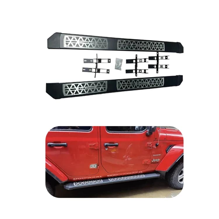 Black Aluminum Running Board Side Steps 4 Doors Nerf Bar For Ford Bronco 2021-2024