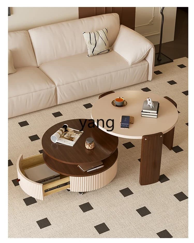LH coffee table TV cabinet combination household living room removable medieval tea table