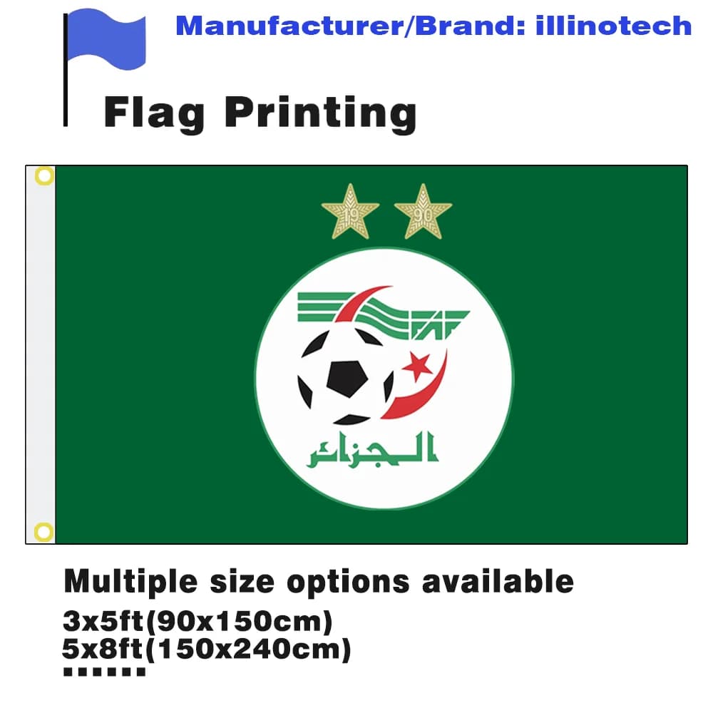 Algeria National Team Flag for 2026 2026 World Football League Cheering Banner Cheering Flag