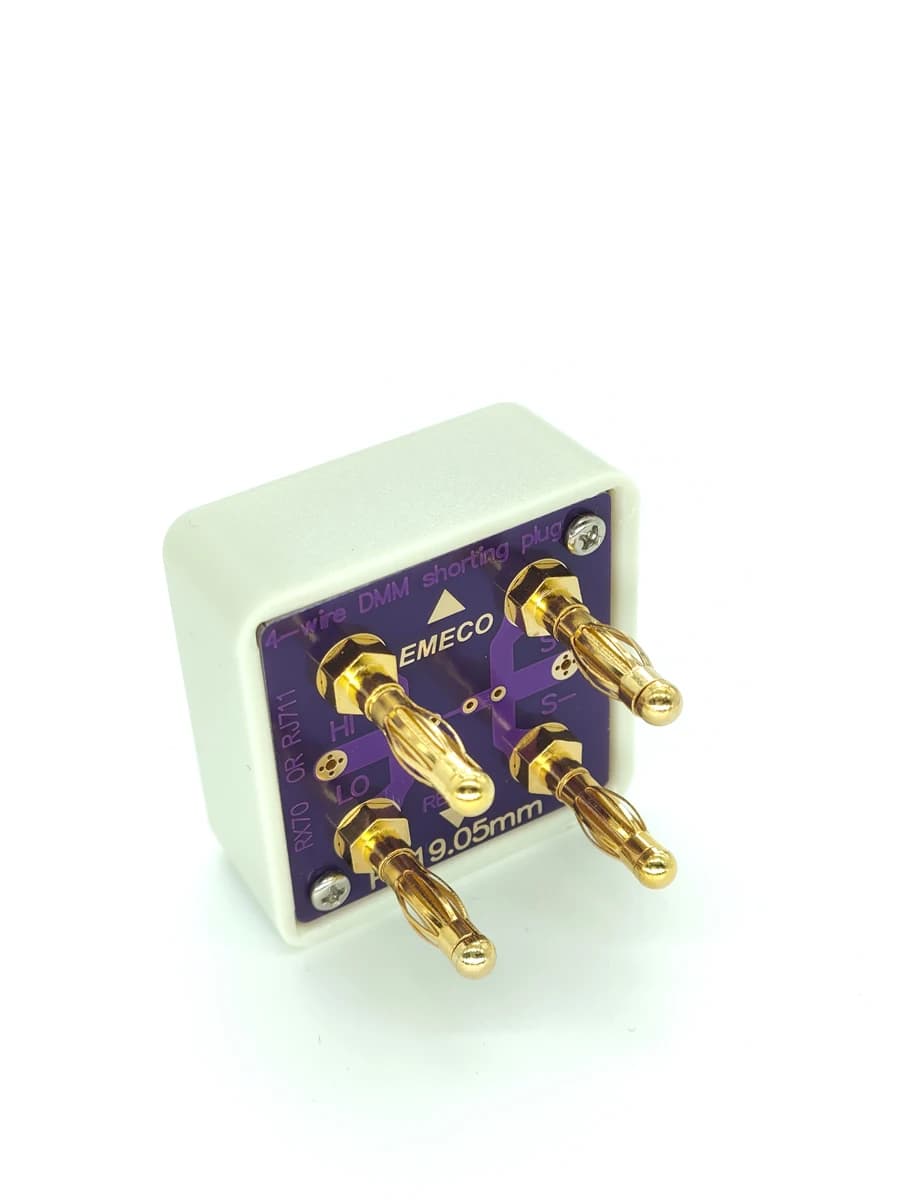 4-Wire Short Plug Standard Resister Calibration Multimeter Verification Tool DMM Shorting Plug Model 8610/8620 Replacement Sale