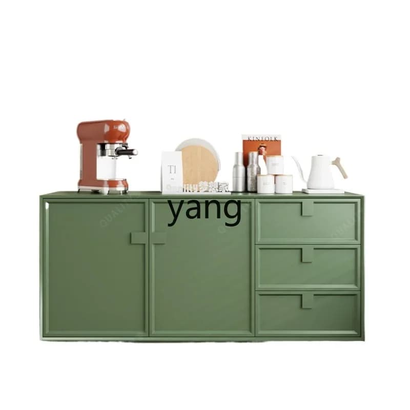 LH  Sideboard Cabinet Living Room Integrated Wall Storage Small Apartment Storage Household Solid Wood Storage