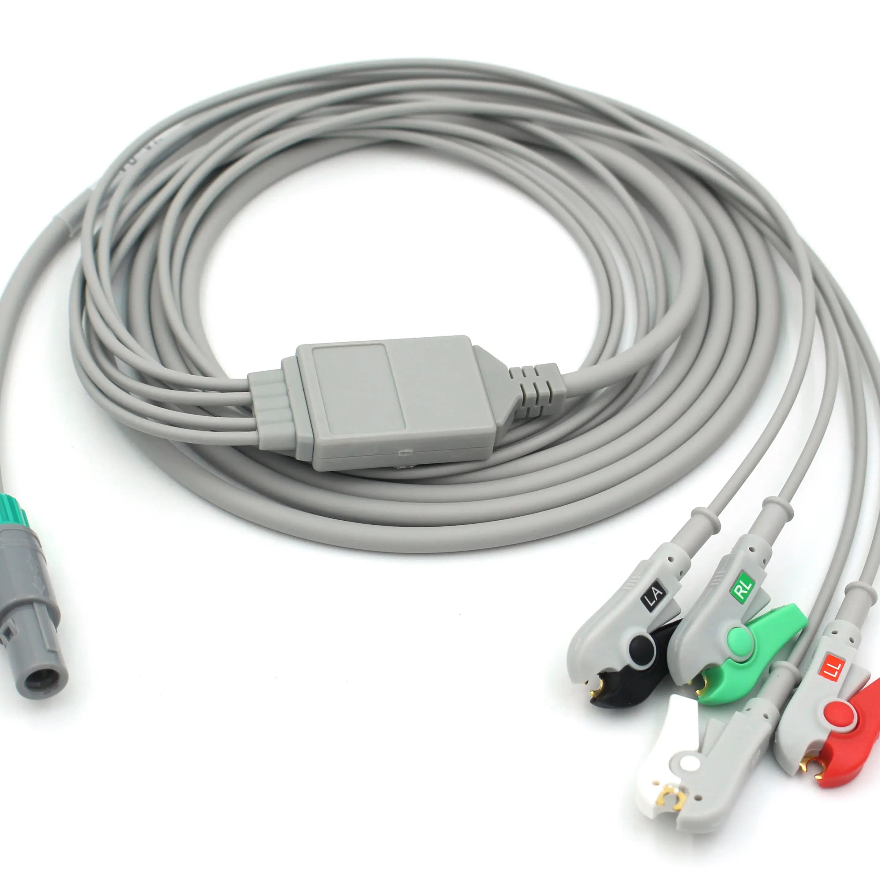 Suitable for CT Machine ECG Lead Wire 4 Guide Clip 5 Pin ECG Cable Cable Connecting Wire