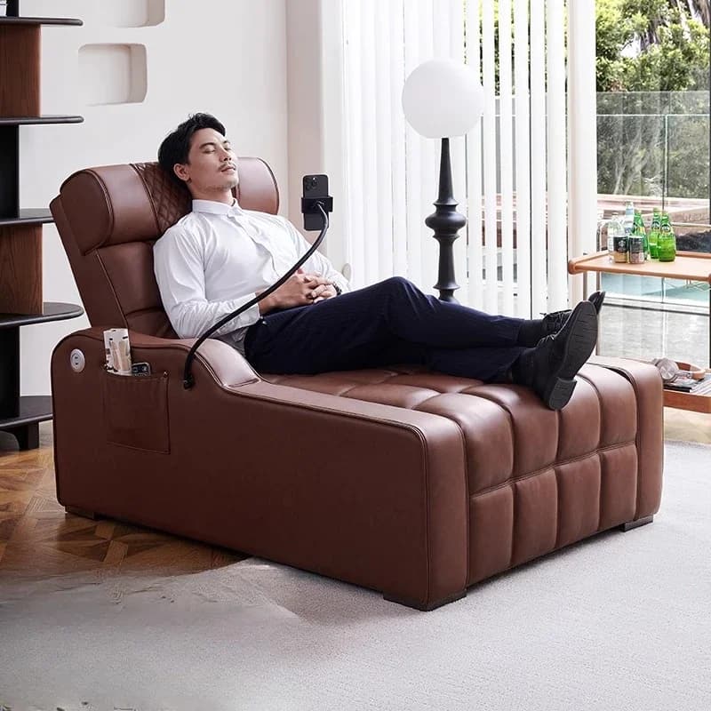 Single Leather Sofa Multifonction Minimalist Lazy Modern Sofa Comfortable Massage Ensembles De Meubles De Jardin Home Furniture