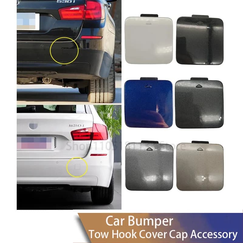 For BMW F11 5 Series Touring 2010-2017 Rear Bumper Tow Hook Cover 51127254922 Black OE Quality 520i 525i 530i Direct Fit