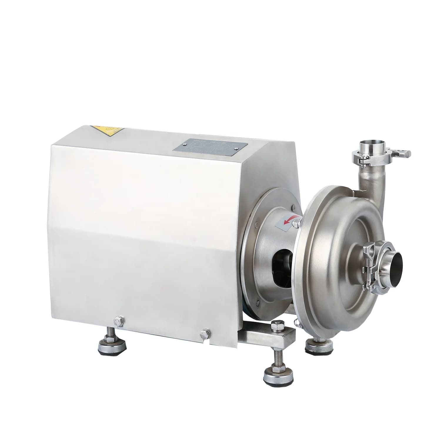 KSCP 3kw Food Grade Sanitary Stainless Steel Square Centrifugal Pump With Mechanical Seal And Open Impeller For Liquid Transfer