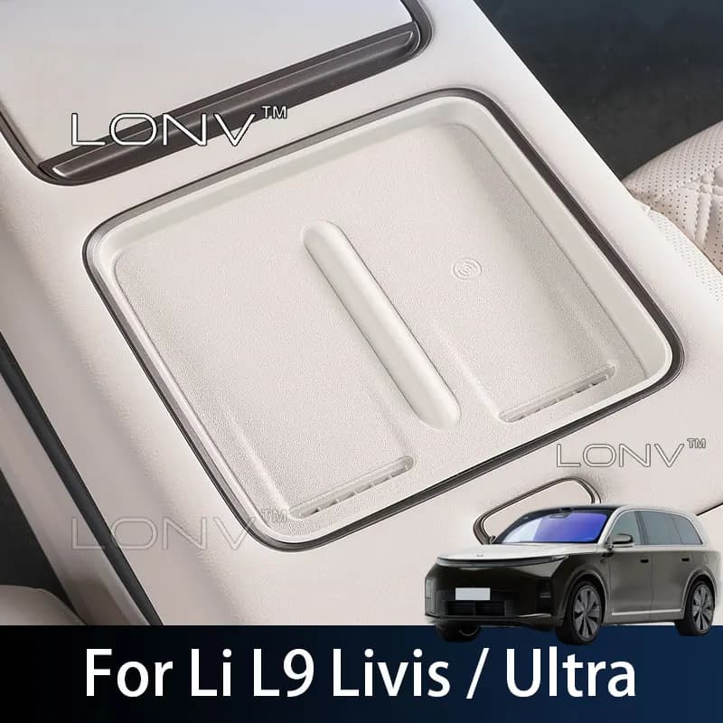 For Li L9 Livis / Ultra 2026 2027 Car Central Control Wireless Charging Silicone Protective Pad Central Dustproof Acccessories
