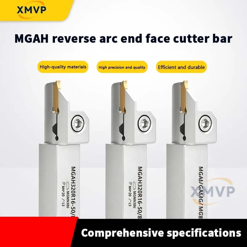 MGAH end grooved tool rod NC turning tool lengthened deep grooving tool rod anti-arc cutting tool spring steel tool rod