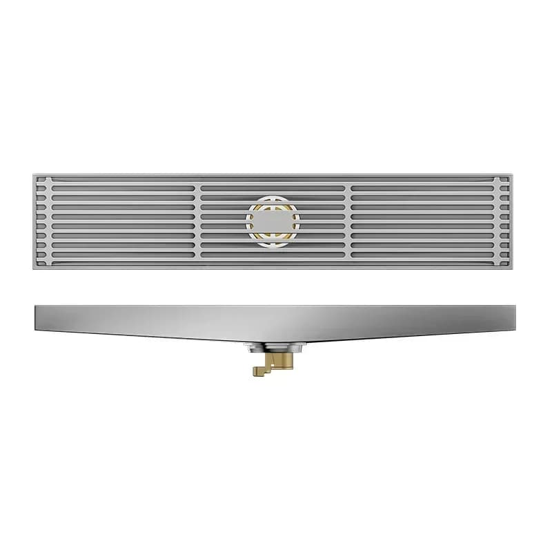 Shower room floor drain with slope drainage, bathroom plus long 304 stainless steel deodorant floor drain rectangular bamboo row