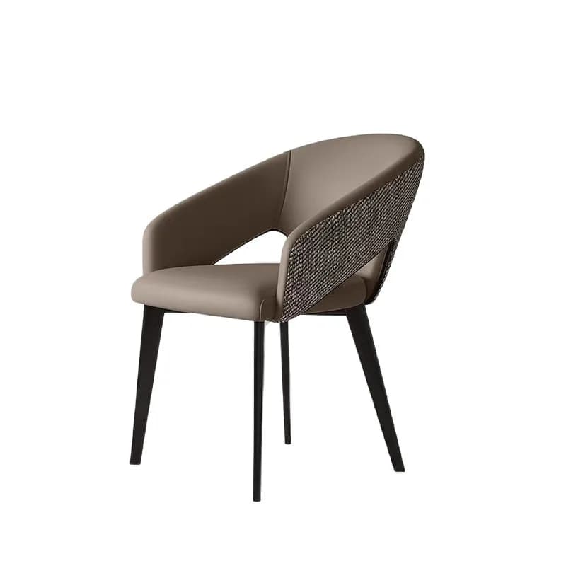 Italian minimalist dining chair metal back chair living room high-end household stool hotel restaurant dining table