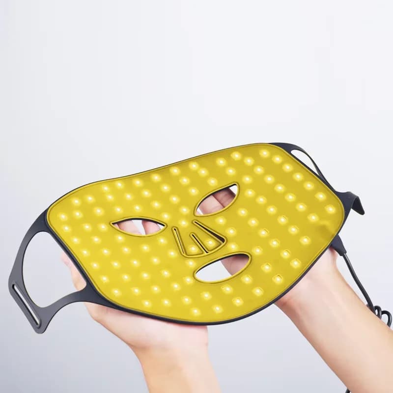 Light Emitting Diode 7 Color Light Therapy Mask Skin Rejuvenation Beauty Instrument Silicone Light Emitting Diode Mask