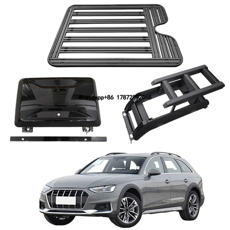Guality Aluminum Car Roof Cargo Luggage Roof Rack Side Ladder Side Box for A4 Allroad 2010-2021 2022+