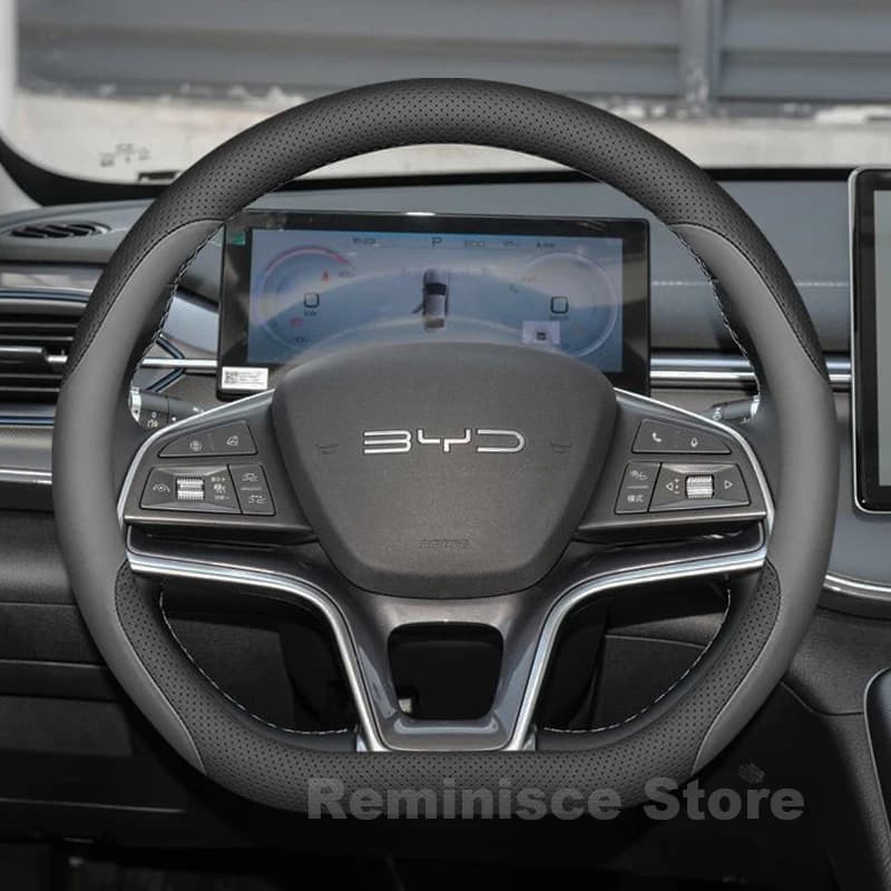 Leather Car Steering Wheel Cover for BYD Sealion 8 Tang L M9 2025 2026 Auto Steering Wheel Cover byd qin l 2025 Accessories