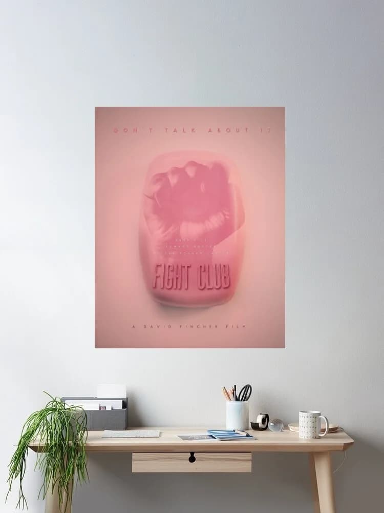 Fight Club - Movie Film Canvas Poster Print, Home Decor Wall Art Painting