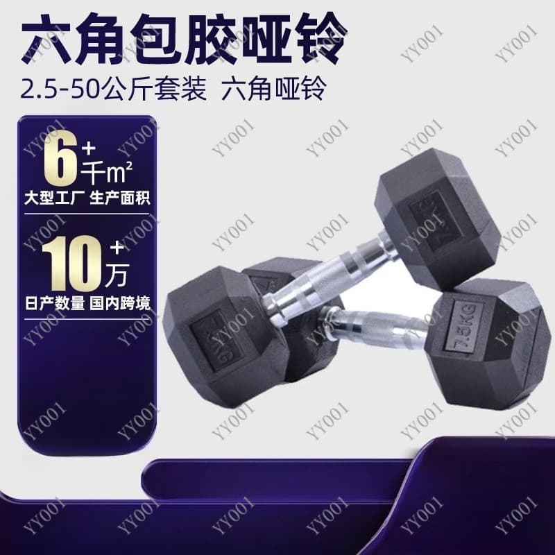 Hex Cast Iron Dumbbell Fixed Weight Solid Arm Training Weight Lifting Gear Home Gym Use