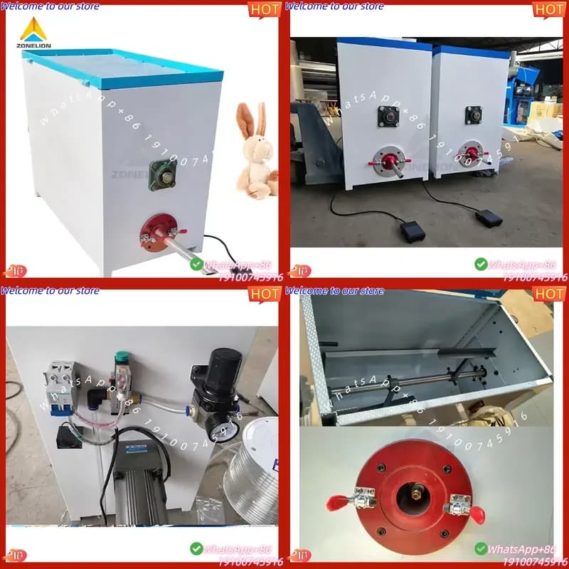 CE Certificate Large Nozzle Small Cotton Filling Machine Deep Stuffing Equipment for Plush Doll Arm Leg Fine Filling