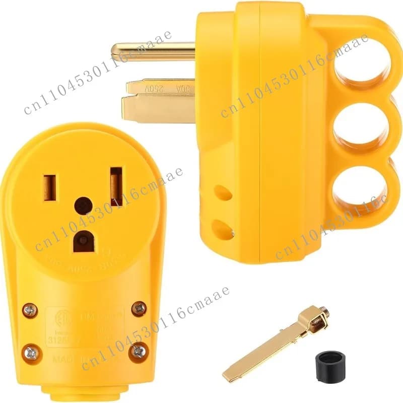 Yellow 6-50P Welder Plug Male Socket Female Insert Disconnect Handle Certified Assembly Connection