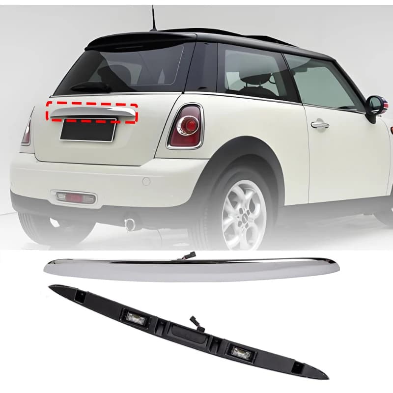 51132753603 Chromed Car Trunk Lid Rear Hatch Trunk Handle For BMW Mini Cooper R55 R56 R57 R58 R59 Tailgate Door Handle Grip Auto