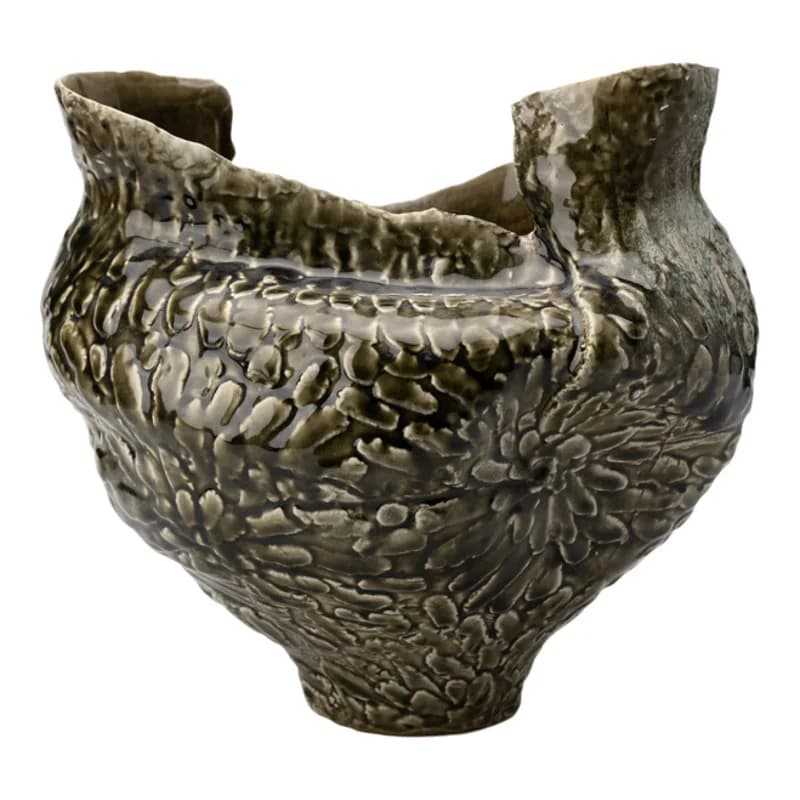 CX medieval style handmade conch sand high temperature ceramic vase