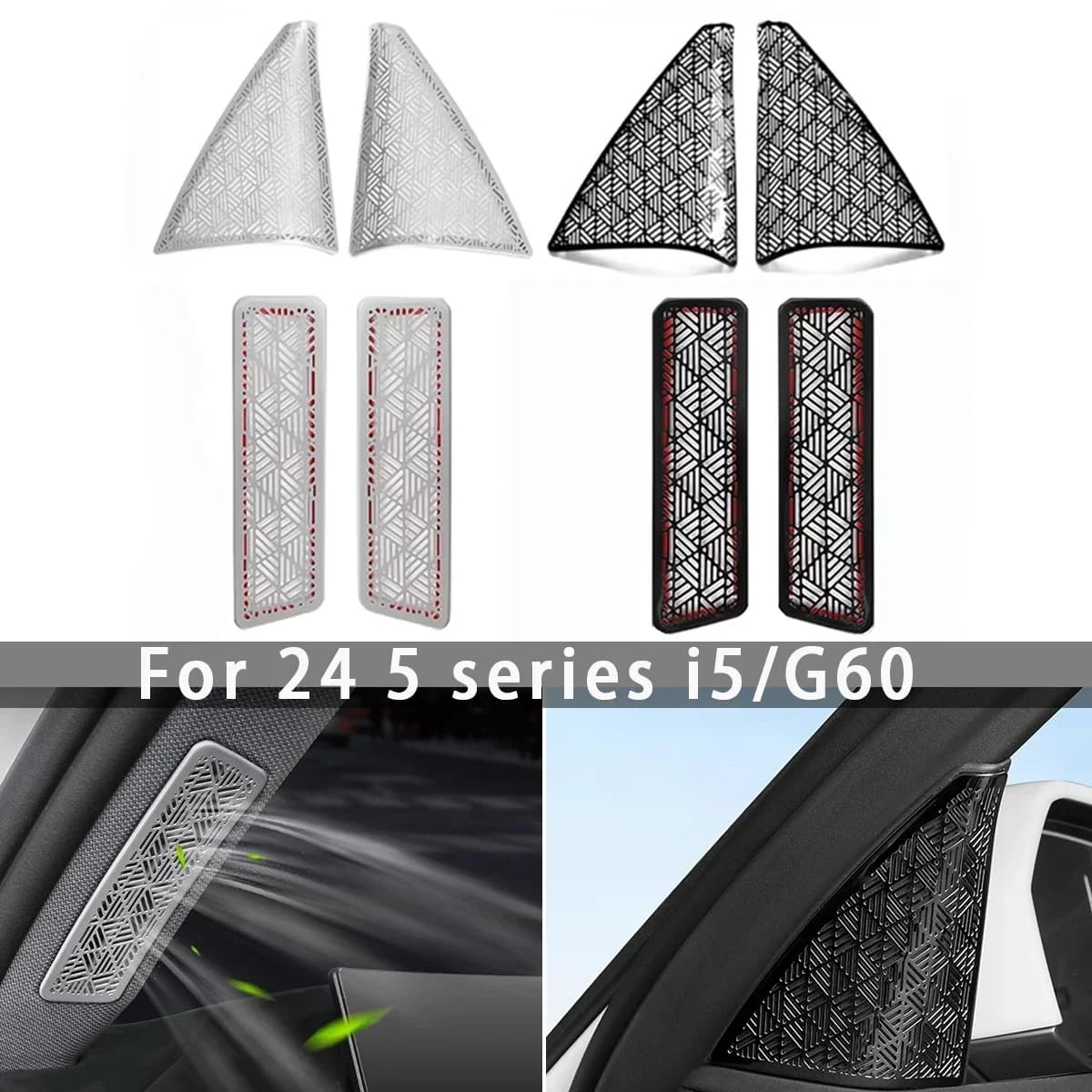 For BMW 5 Series i5 2024 G60 Car A-pillar Front Door High Range Horn Loudspeaker Lid Sticker Treble Speaker Accessories