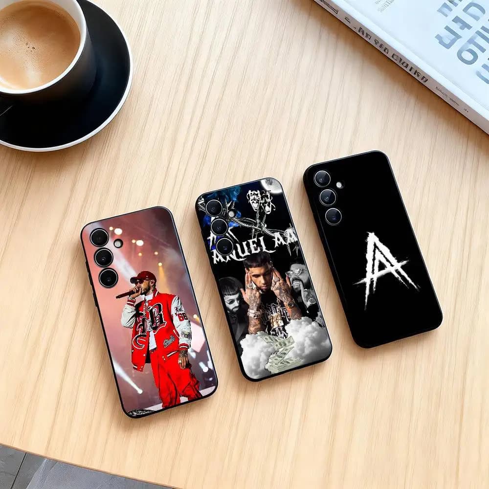 Anuel AA RHLM T-Trap  Phone Case For Samsung Galaxy A73,A72,A71,A70,A53,A52,A51,Soft Silicone Black Cover Gift