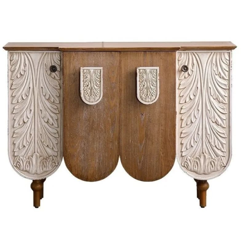 Retro creative carved entrance cabinet, entrance door of bed and breakfast living room, decorative cabinet