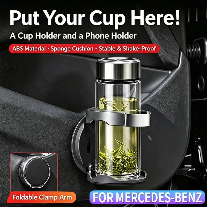 Suitable for Mercedes-Benz C/E/A/S/G series GLC GLA GLB GLE GLS CLA EQ EQ series multifunctional car door cup storage rack