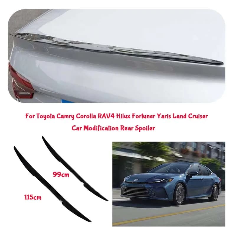 For Toyota PVC Material Car Special Tail Wing Punch-Free Integrated Paste Auto Spoiler car wing