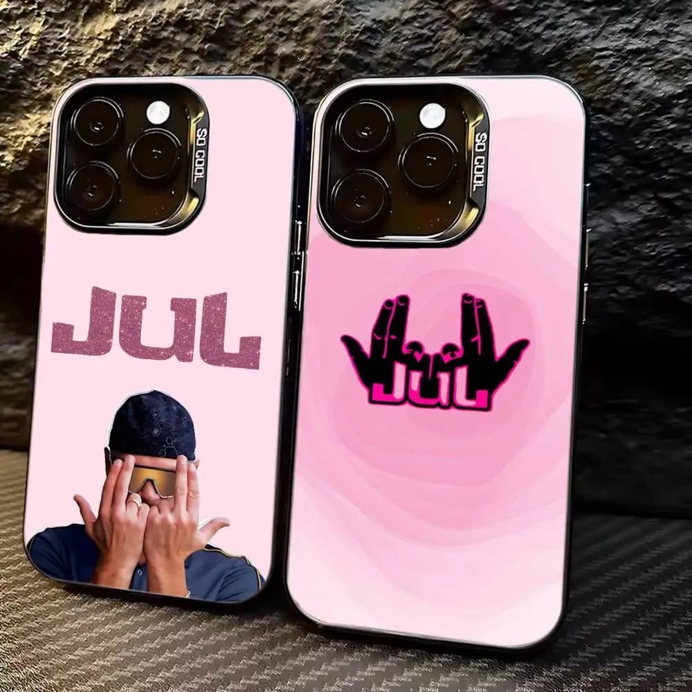 Rapper JuL C-C'est Pas Des Lol  Phone Case For iPhone 17,16,15,14,13,12,11 Plus,Pro Max,XS,Colored Silver Plated Inside Cover