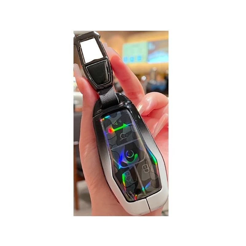 Zinc Alloy Car Key Case Cover Bag Shell Protector Fob Holder for Ford Taurus Explorer F-150 Mustang 2015-2018 Accessories