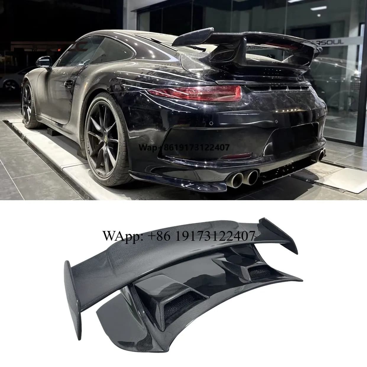 Carbon Fiber Rear Wing for  911 991 Rear Trunk Spoiler Upgrade Car Exterior Accessories