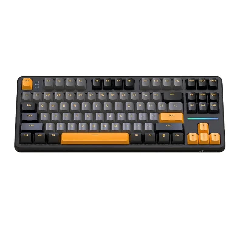 X87 wireless bluetooth three-mode mechanical keyboard luminous gasket plug-in shaft side engraving e-sports game