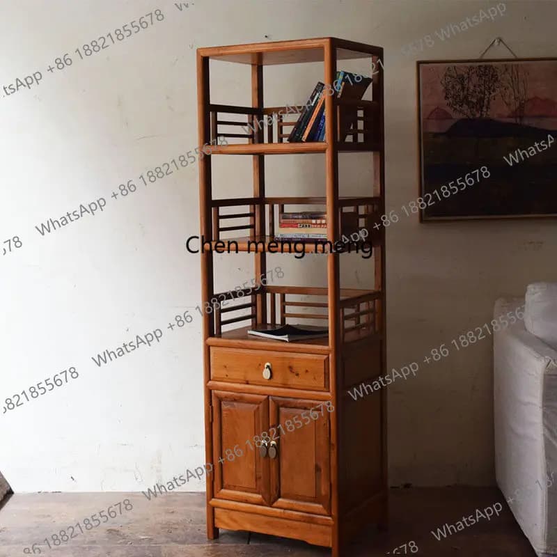 Retro new Chinese solid wood combination chest, bedroom storage drawer storage, vertical cabinet