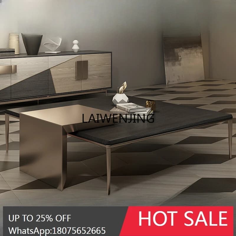 MJY Italian light luxury TV cabinet combination villa living room TV cabinet coffee table combination