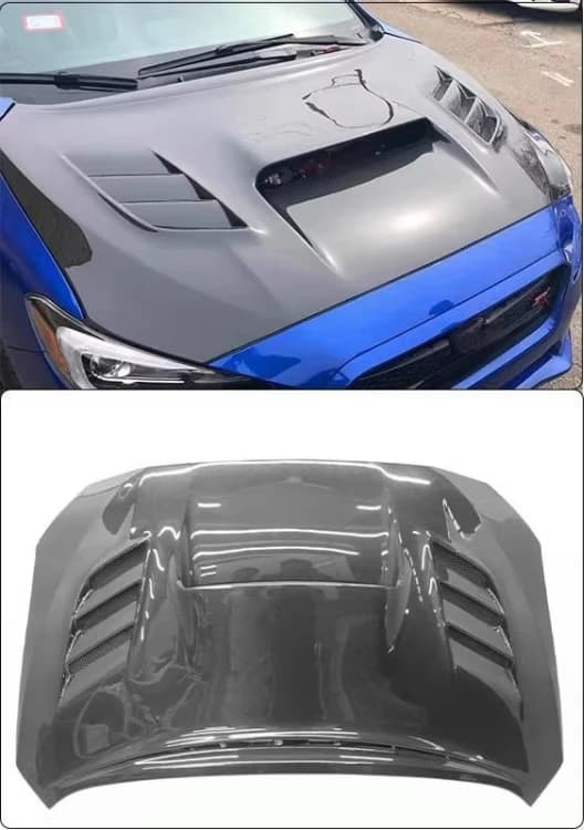 Veidt for Subaru Impreza WRX Modified Lightweight Carbon Fiber Vented Engine Hood 2014 to 2017 (Double-Sided Carbon Fiber)