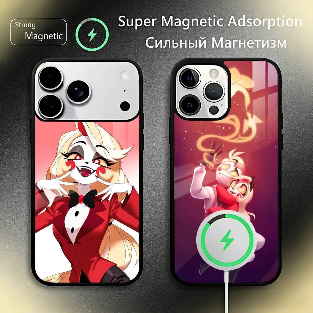 H-Hazbin H-Hotel Charlie Morningstar Phone Case For iPhone17,16,15,14,13,12,11 Plus,Pro Max For Magsafe Wireless Charging